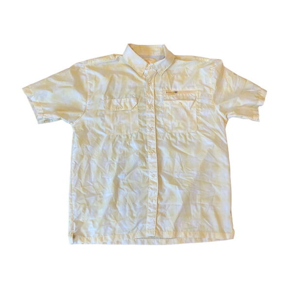 Mens‎ REEL LEGENDS Yellow FIshing Vented Shirt XL - Picture 1 of 5
